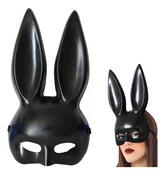 Mascara Antifaz Conejo Negro Disfraz Accesorio Cosplay Entretenimiento Fiestas